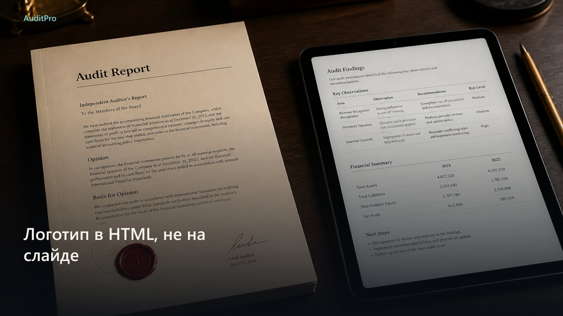 Логотип студии в HTML, не картинкой на чужом дашборде