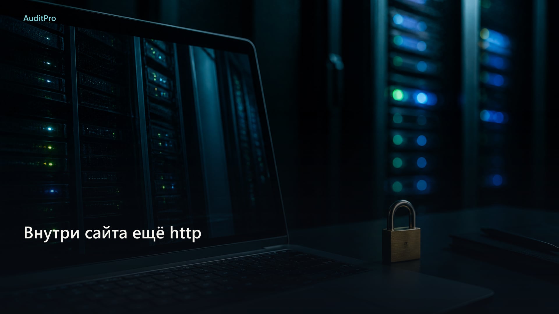 Внутри сайта ещё http://. Замок на главной это не закрывает