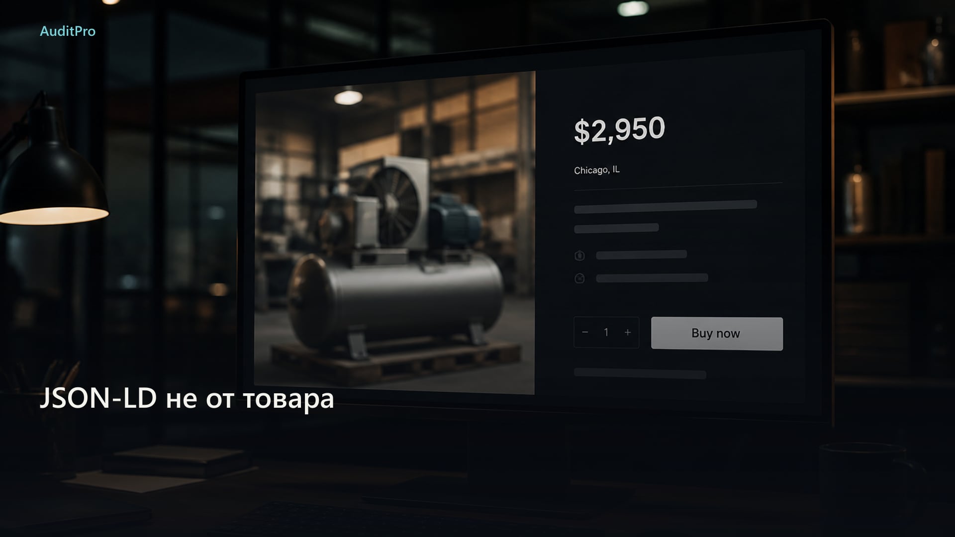 JSON-LD на услуге скопировали с шаблона товара. Это не rich result, это шум