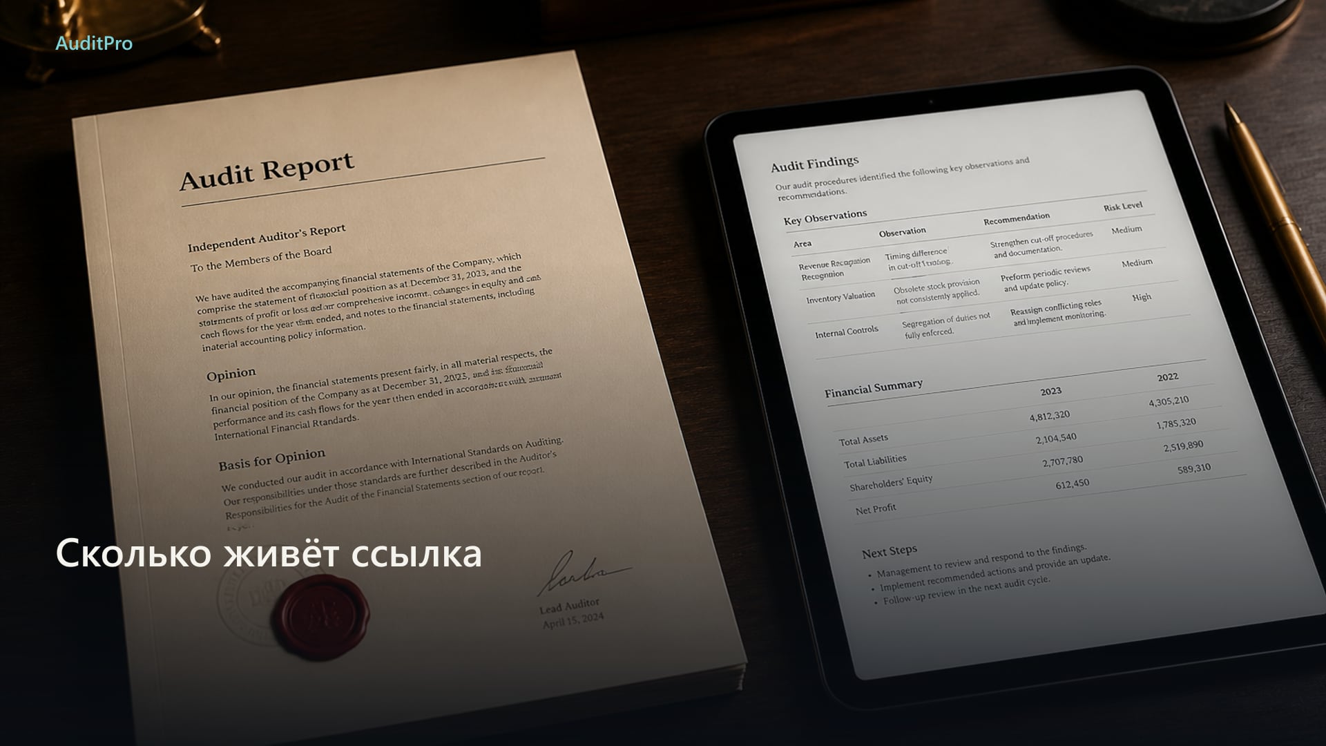 Ссылка на отчёт copypaste в чат клиента. Договоритесь, сколько она живёт