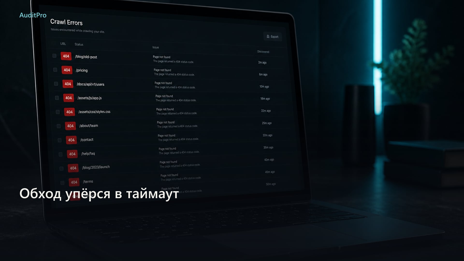 Обход упёрся в таймаут. Это ограничение работы, не «сайт маленький»